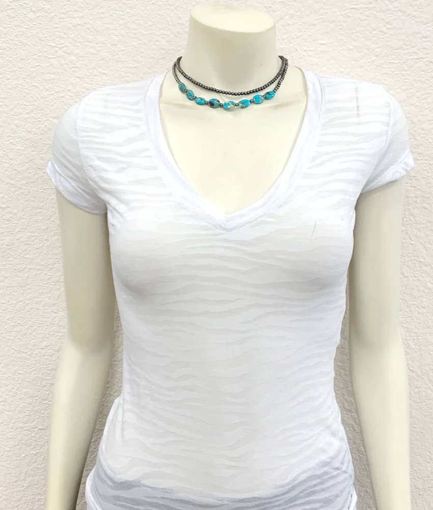 734695, 15" 2-strand Navajo Oval Gemstone Necklace