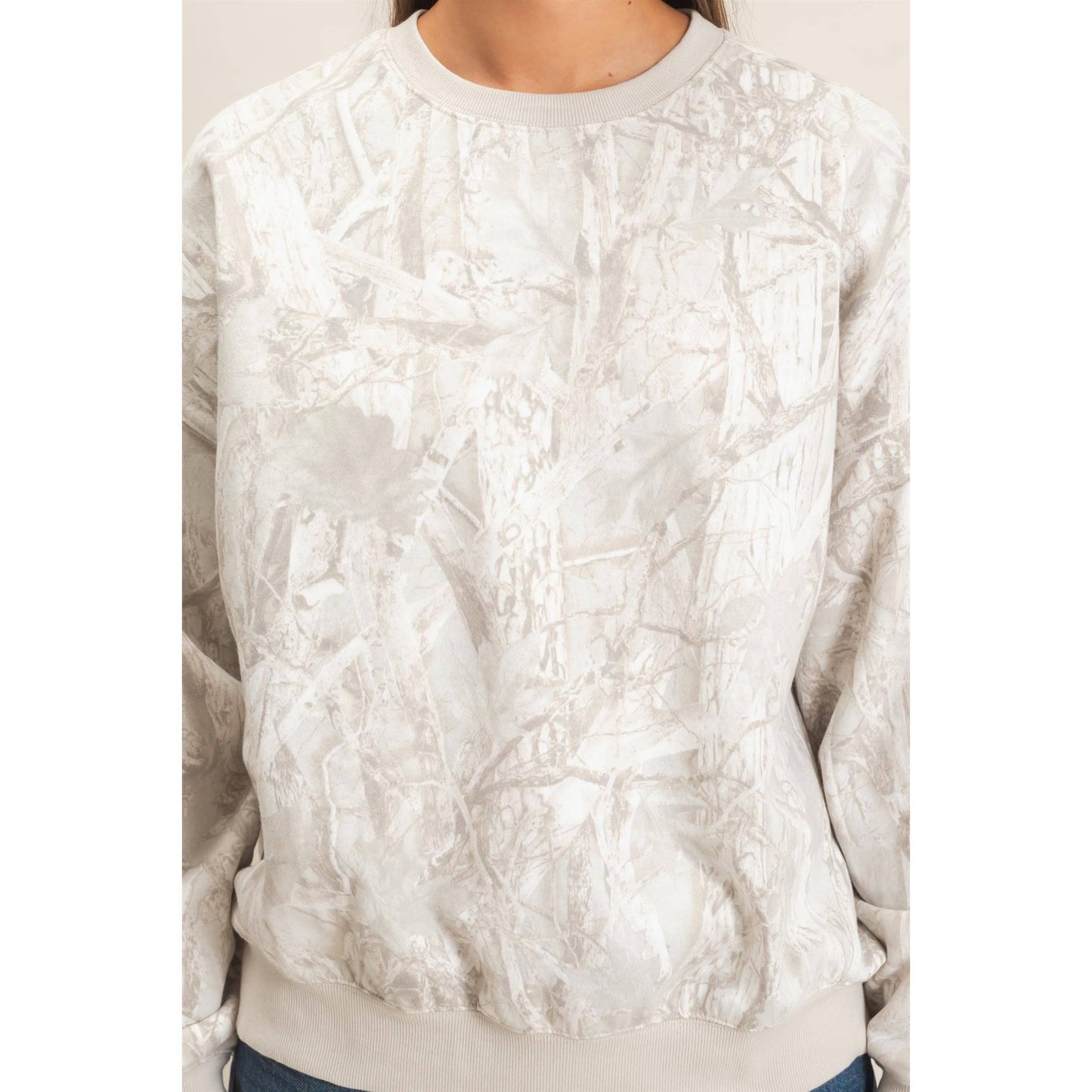Tree Camouflage Crew Neck Sweatshirt