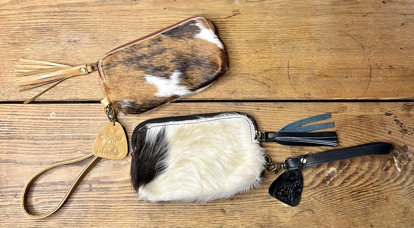 Cowhide Wristlet