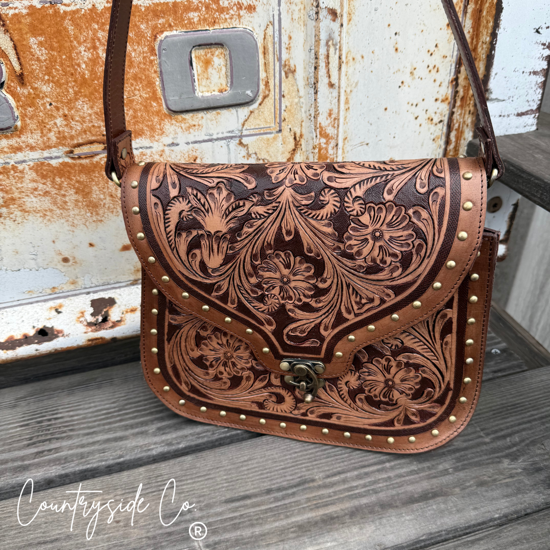 Western Legacy Tooled Leather Handbag