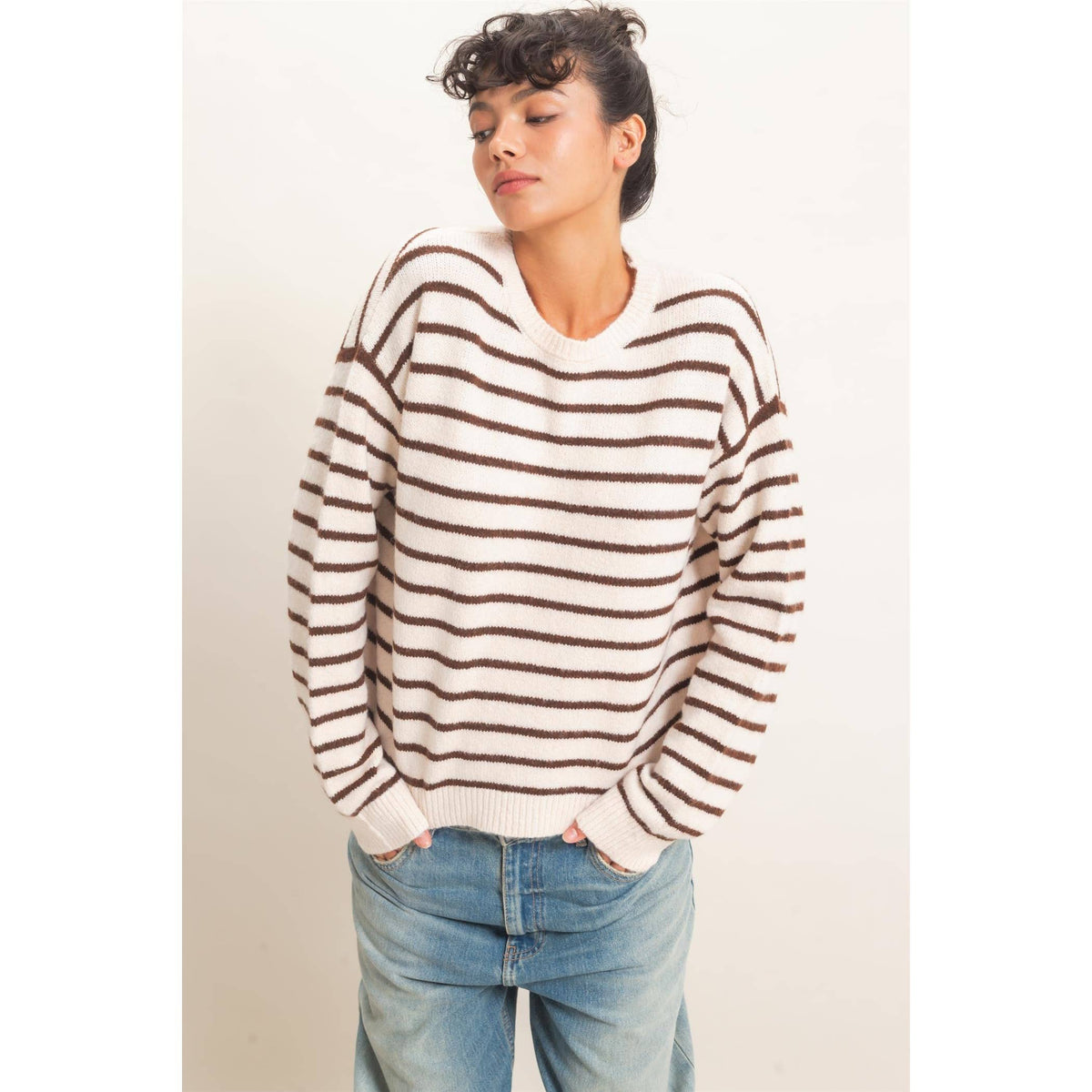Striped Crew Neck Sweater