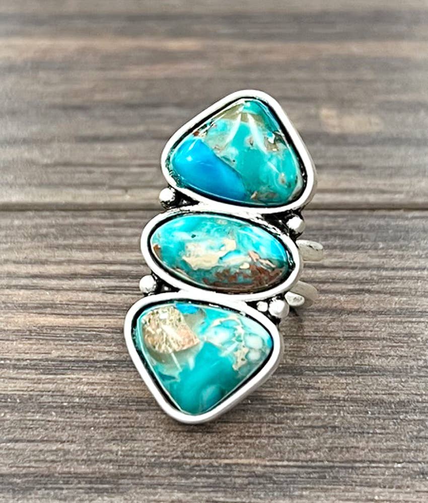 750541, Gemstone Adjustable Ring