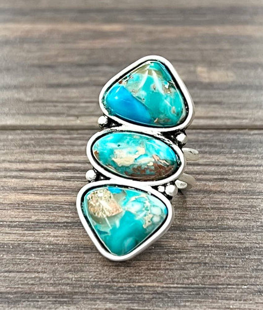 750541, Gemstone Adjustable Ring