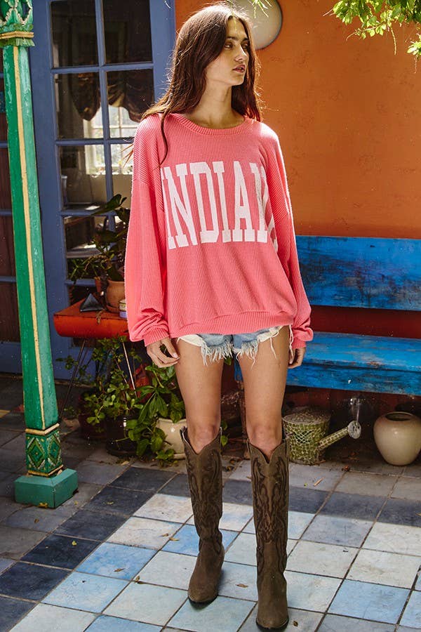 INDIANA Comfy Oversize Graphic Sweatshirt, Gameday