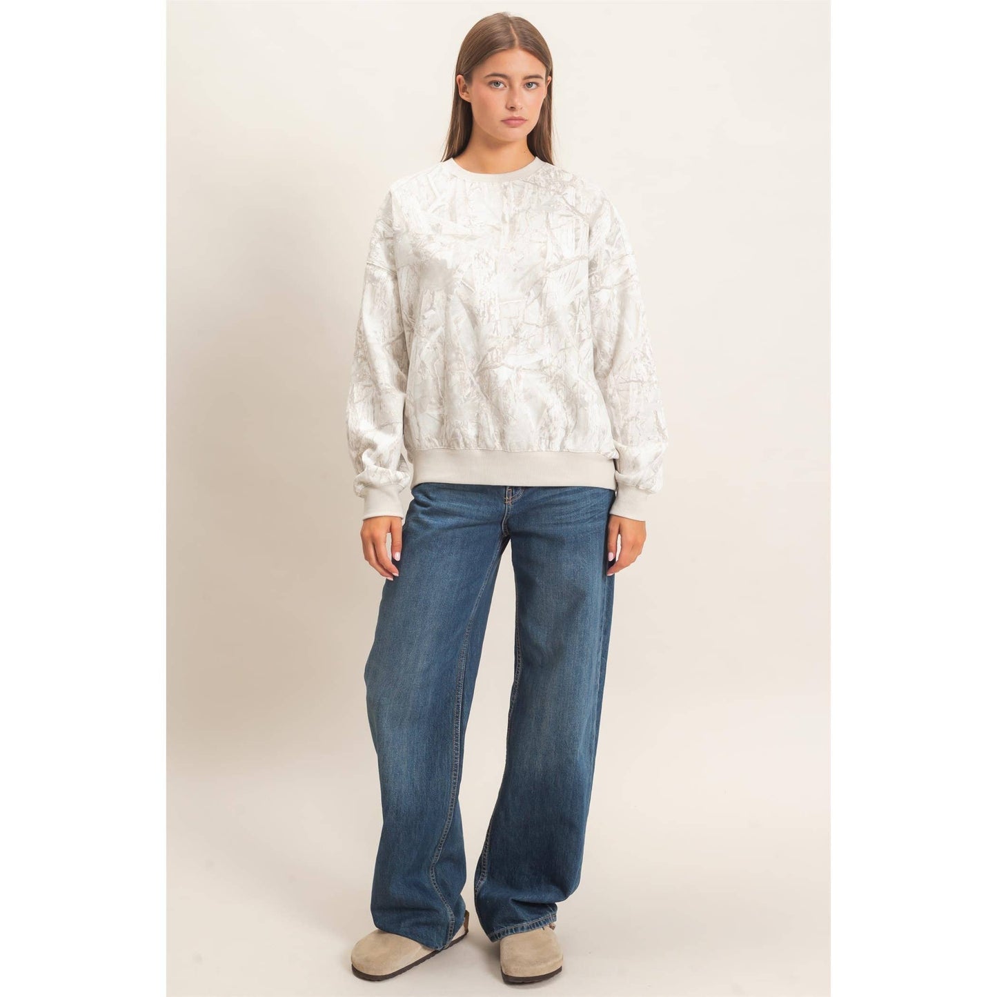 Tree Camouflage Crew Neck Sweatshirt