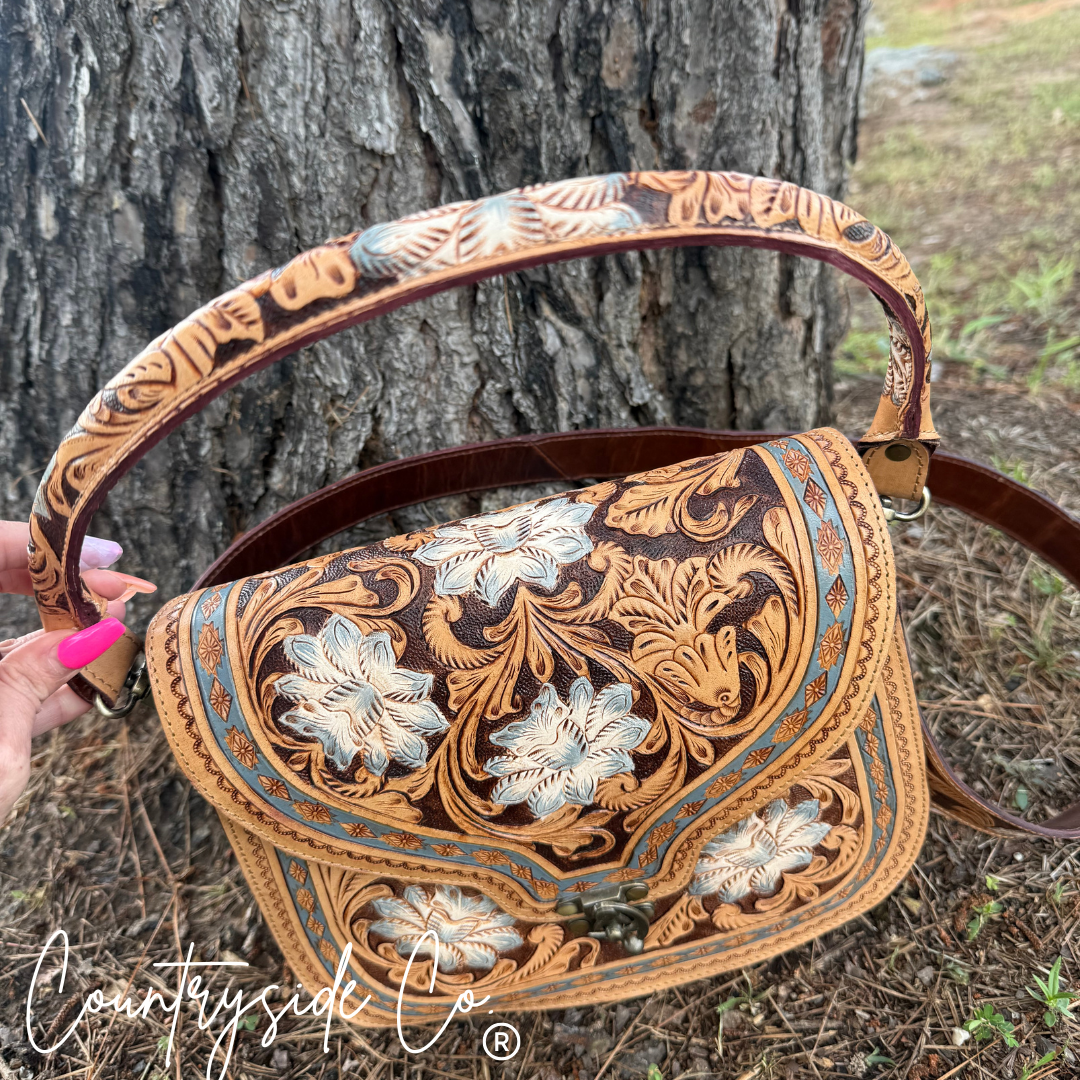 Stella Tooled Leather Handbag by Countryside