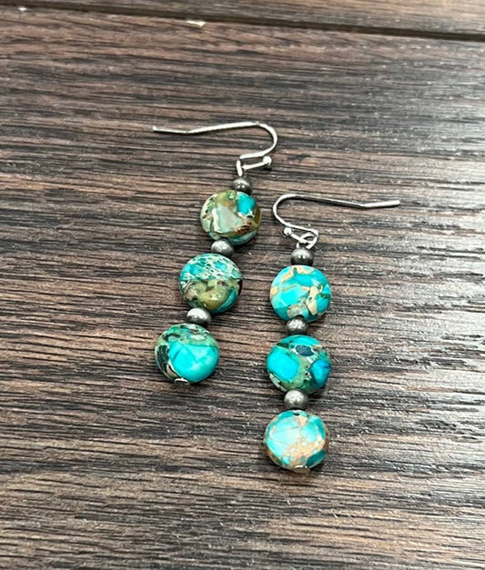 724698, 10mm Round Gemstone Earrings