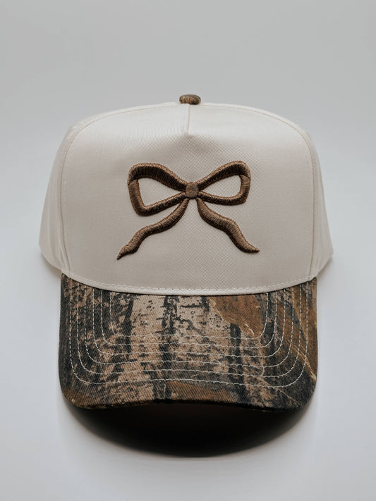 Neutral Camo Bow Hat