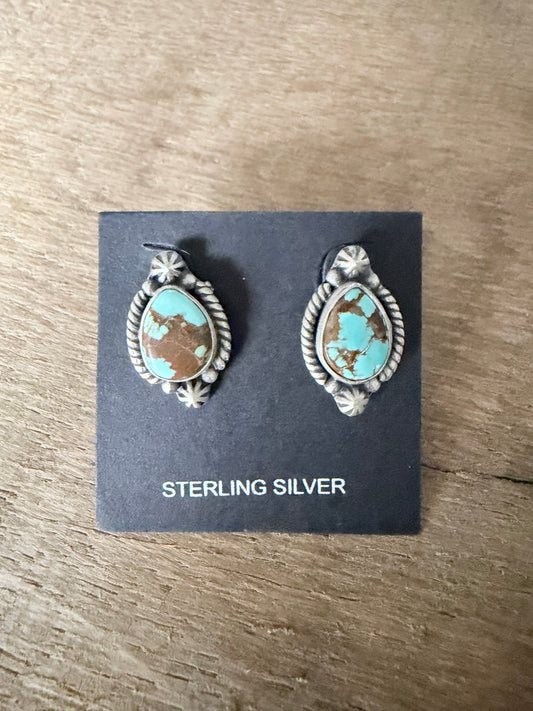 Number 8 and Sterling Silver Stud Earrings-2