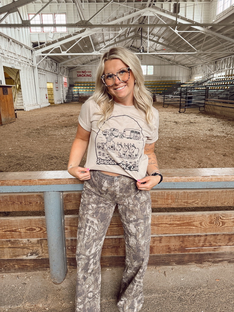 RANCHIN AINT EASY: SAND TEE