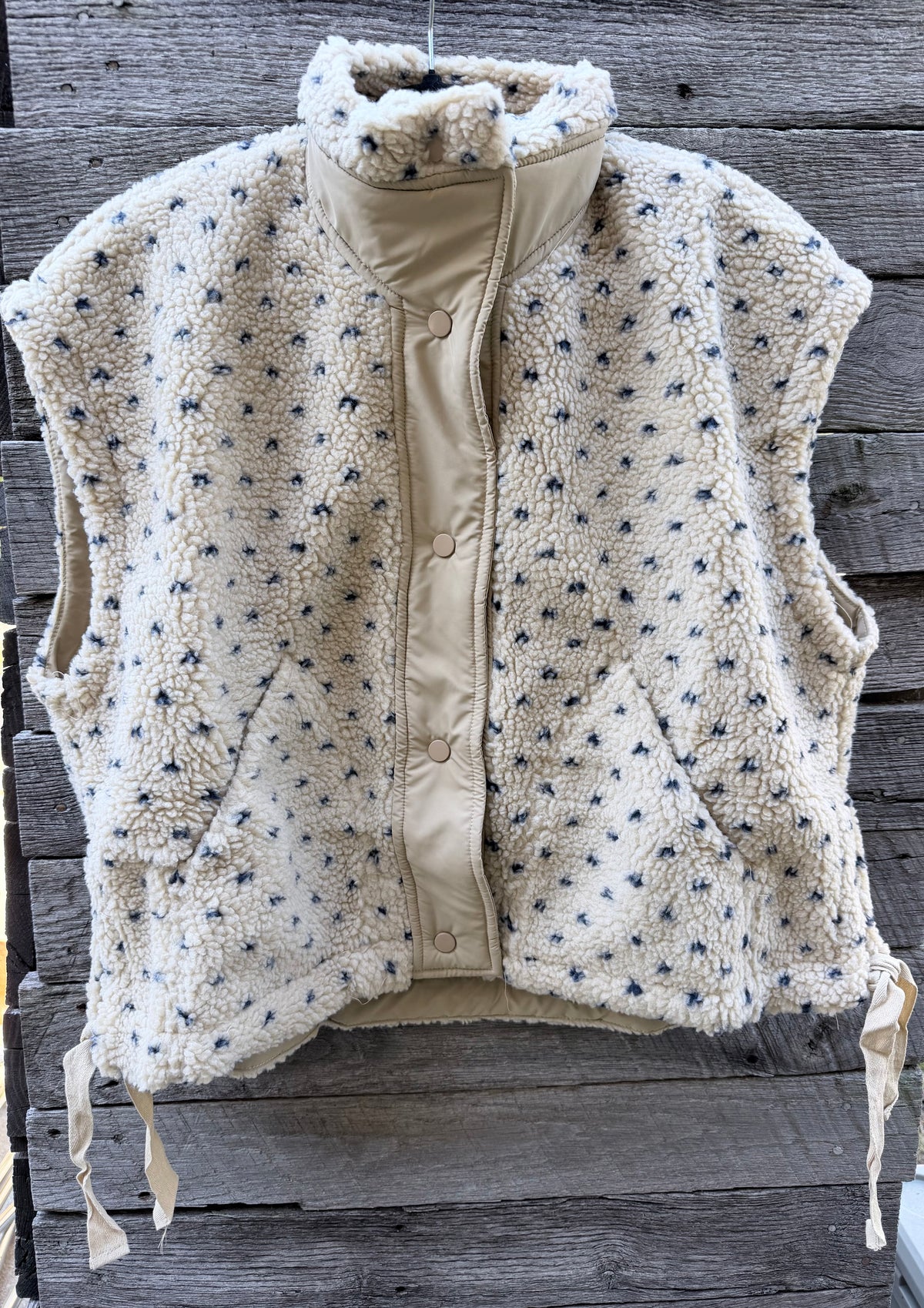 Polka Dot Sherpa Vest