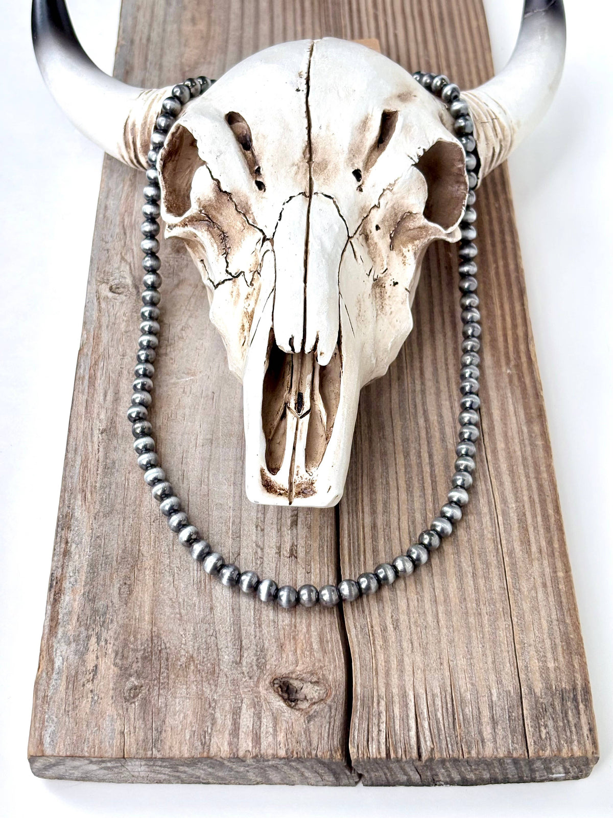 6MM Western Style Navajo Pearl Bead Necklace