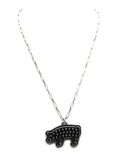 Western Dot Bubble Pig Necklace