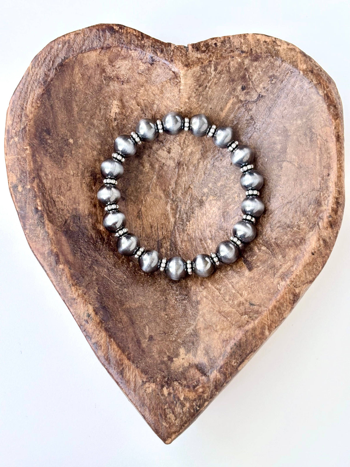 Western Style Navajo Pearl Beads Stretch Bracelet