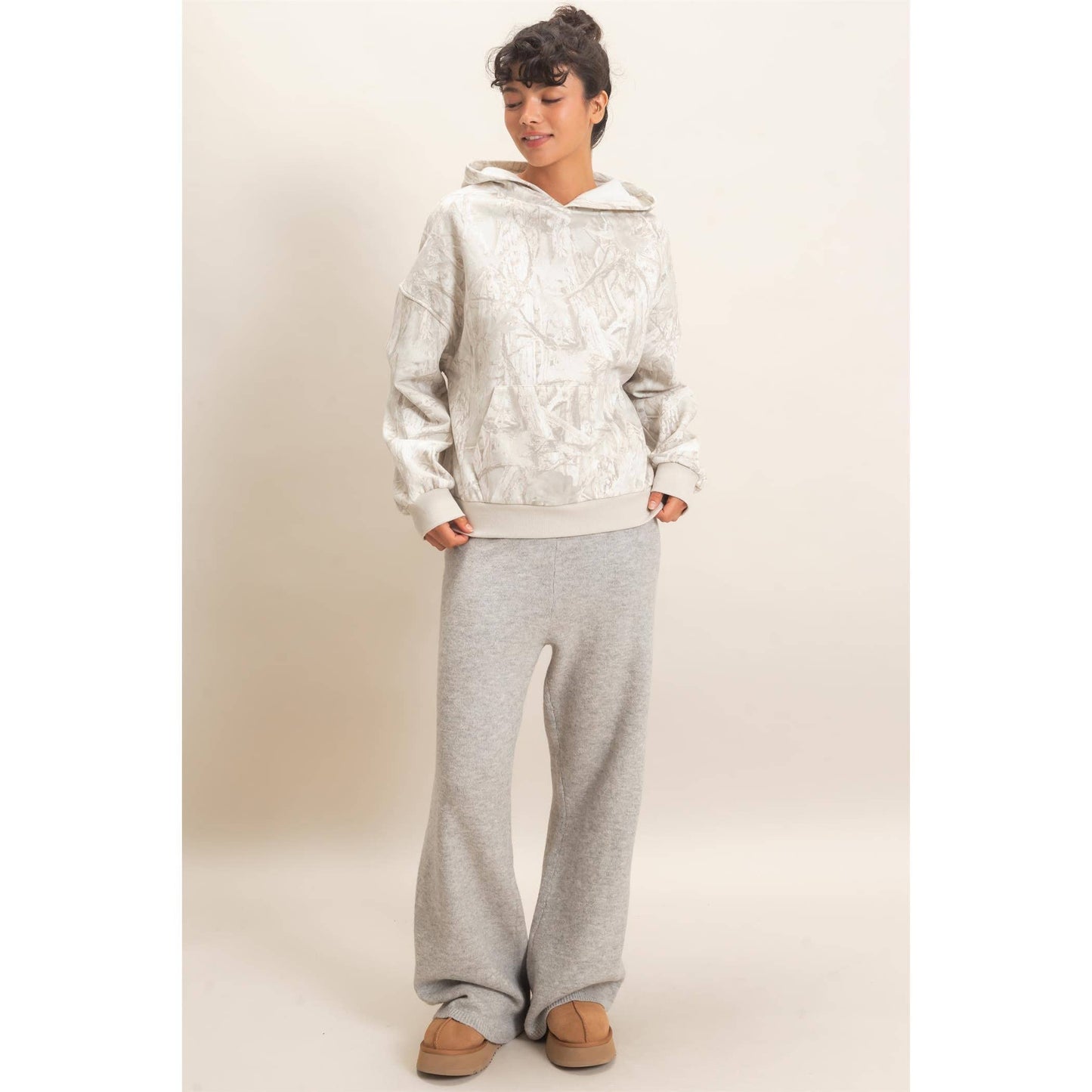 Tree Camouflage Hoodie With Kangaroo Pocket