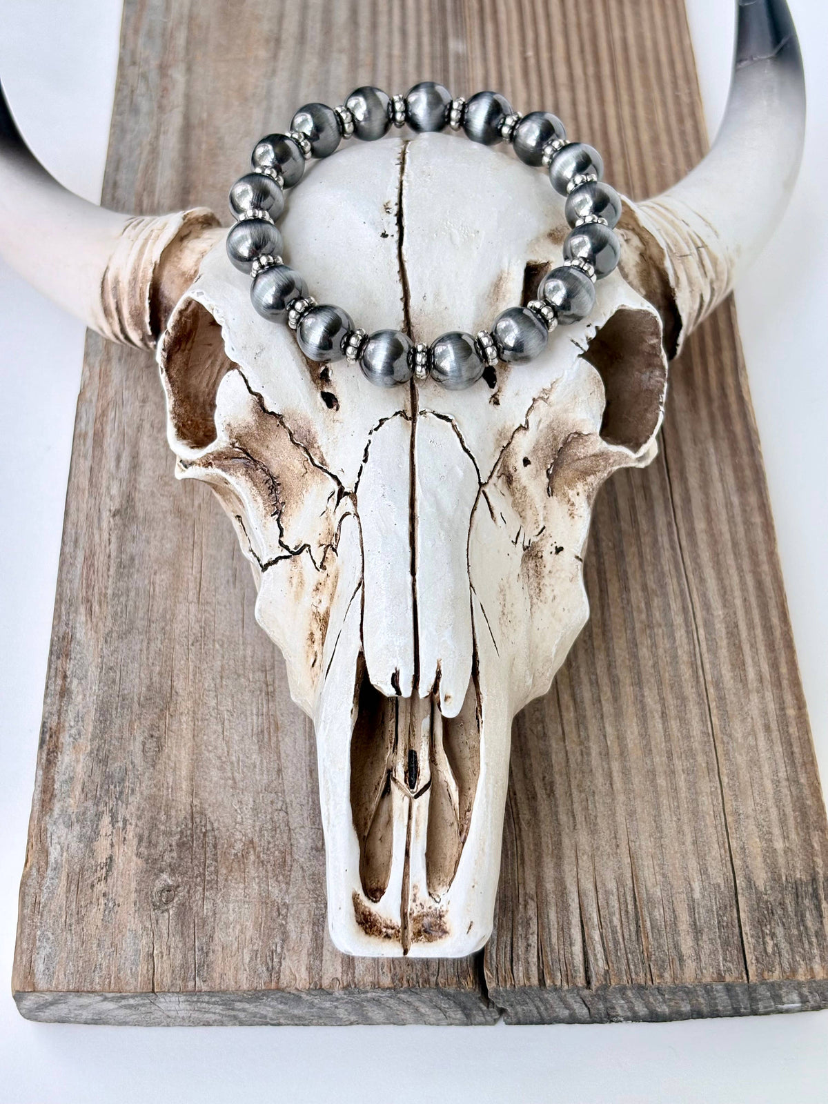 Western Style Navajo Pearl Beads Stretch Bracelet
