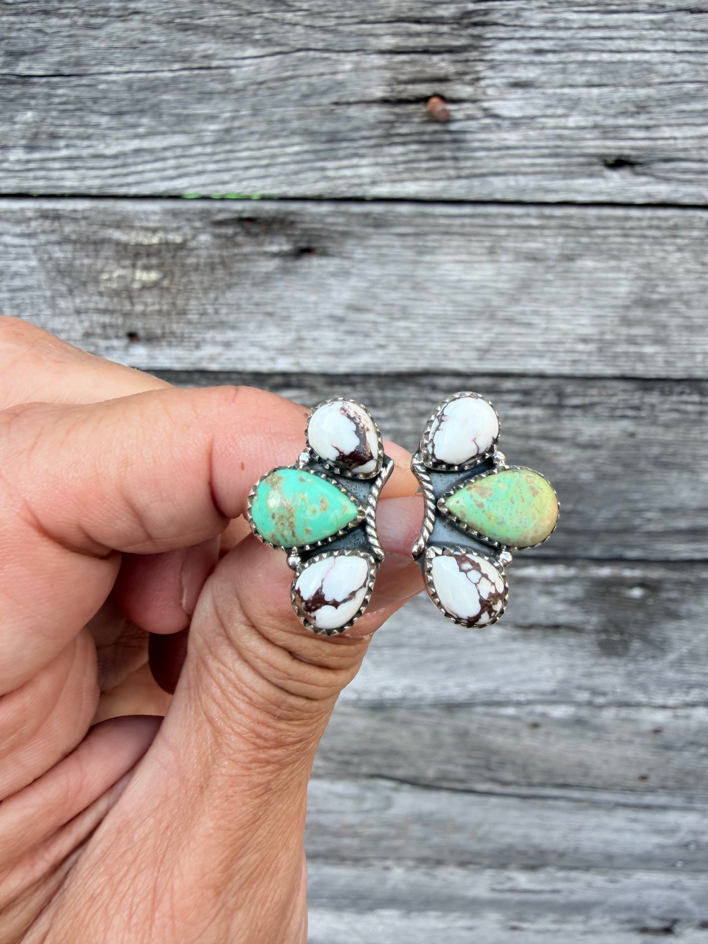 Wild Horse and Paloma Turquoise Bypass Ring
