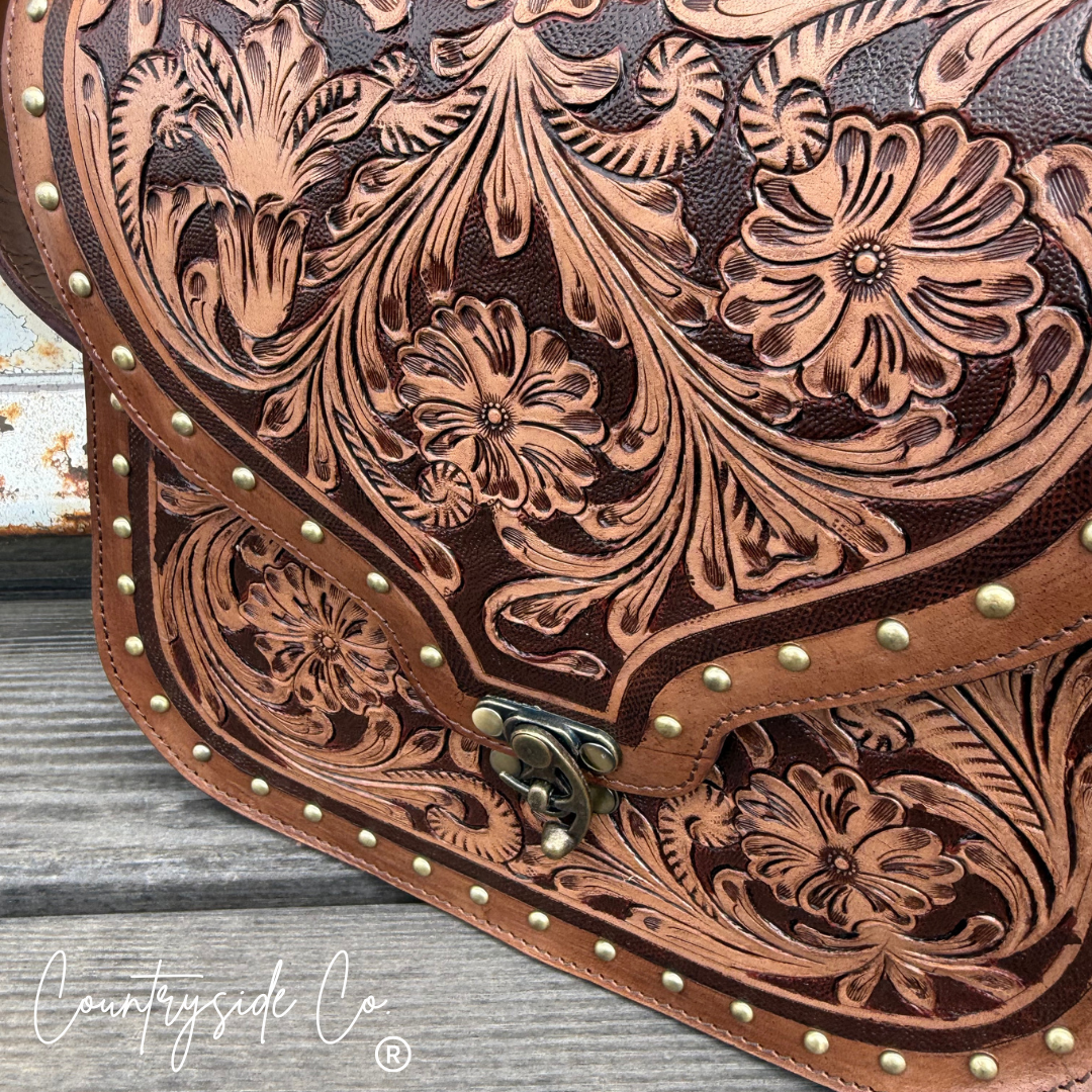Western Legacy Tooled Leather Handbag