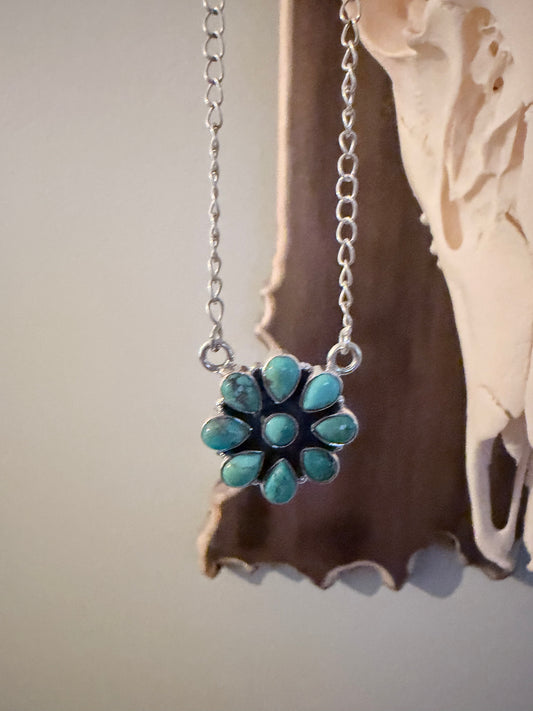 Kingman Turquoise and Sterling Silver Necklace