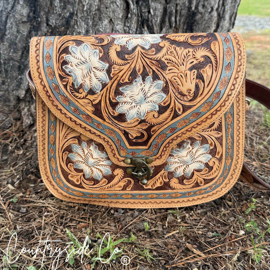 Stella Tooled Leather Handbag by Countryside