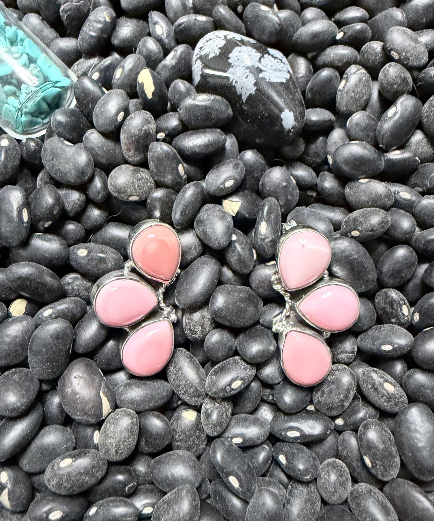 Pink Conch Sterling Silver Stud Earrings