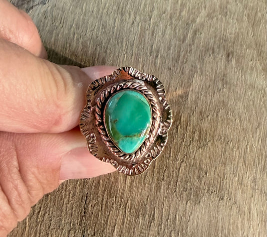 Sonoran Mountain and Copper Adjustable Ring