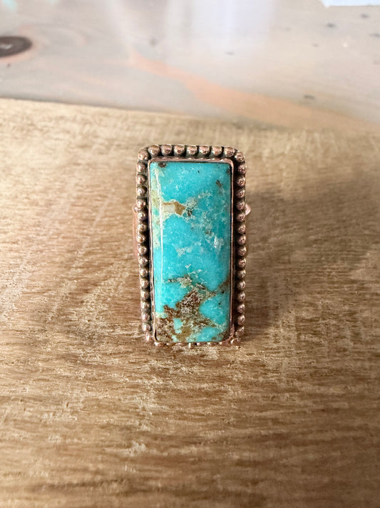 Catalina Turquoise and Copper Adjustable Ring