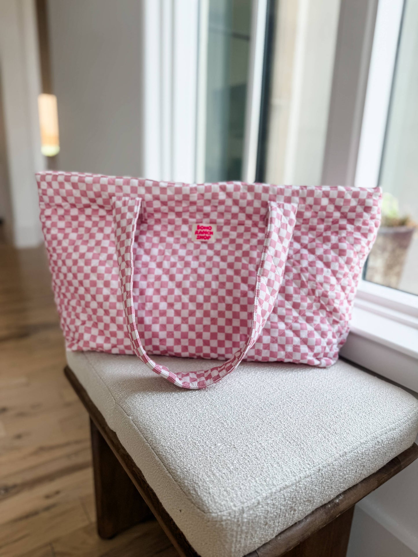 Western Print Everyday Carryall Tote Bag - Fabric Quilted 