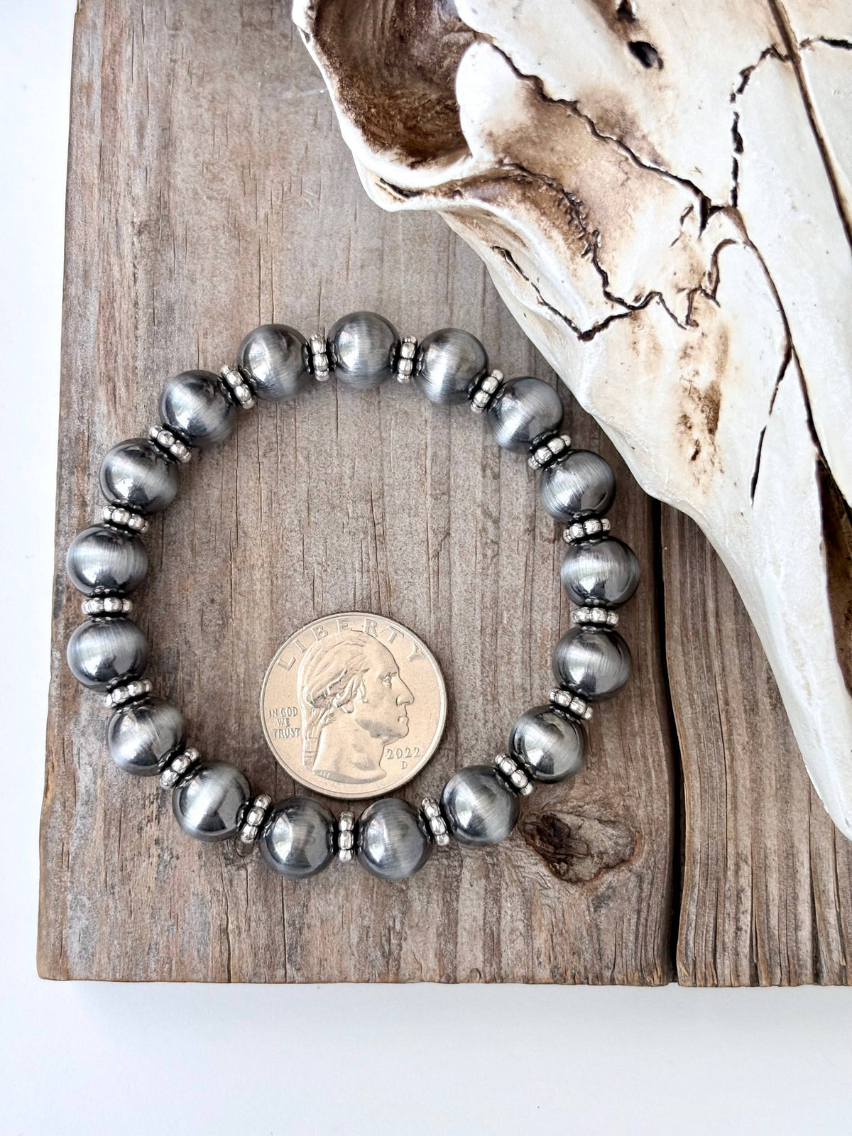 Western Style Navajo Pearl Beads Stretch Bracelet