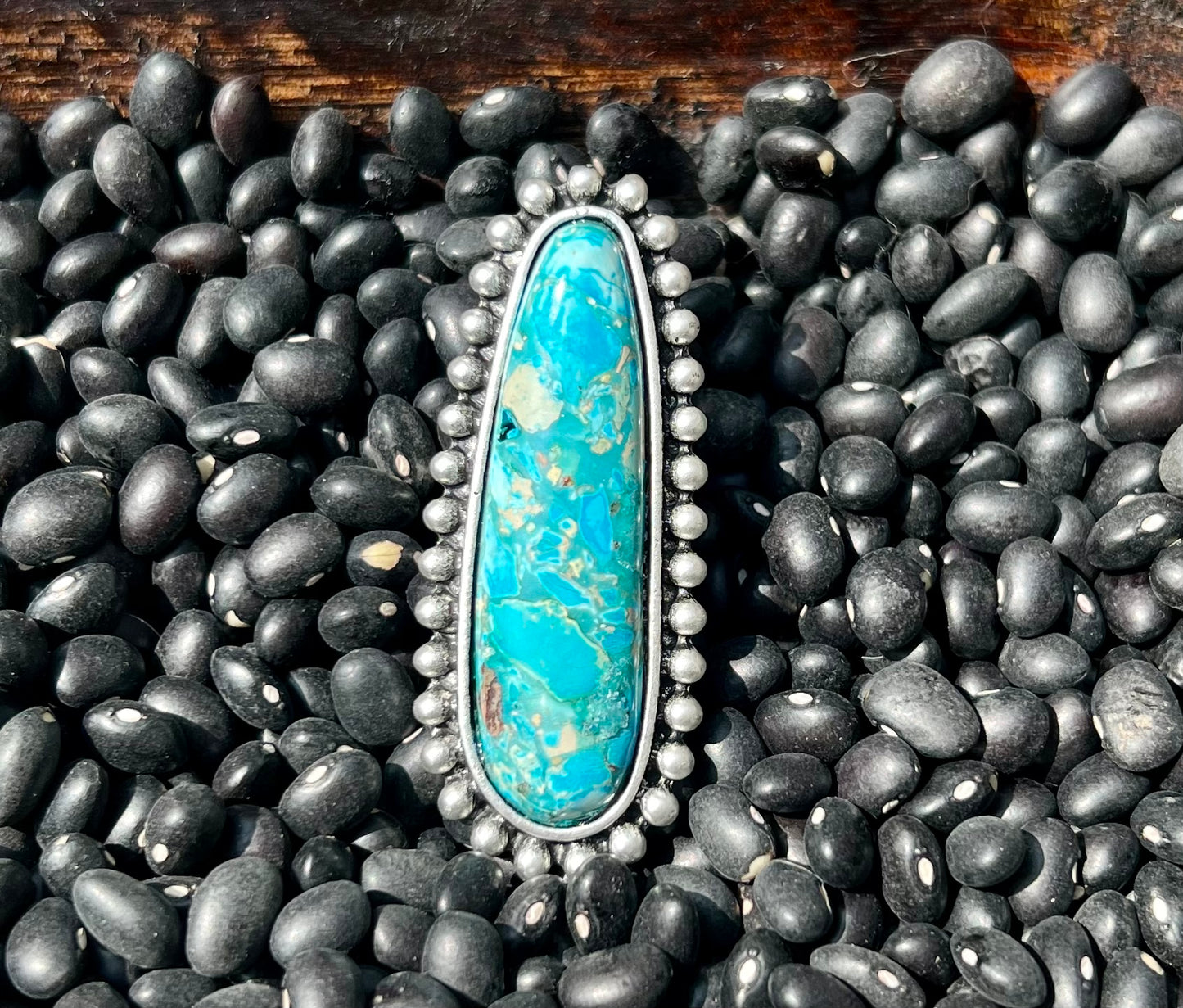 Turquoise Gemstone Adjutable Ring