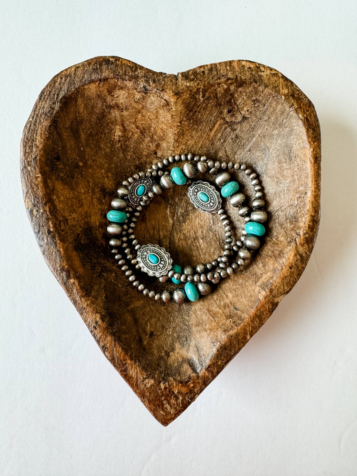 Western Navajo Style Pearl Stackable Bracelets