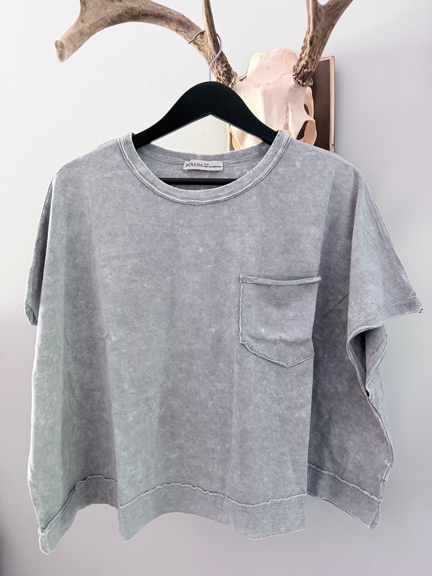 Snow Washed Pocket Tee