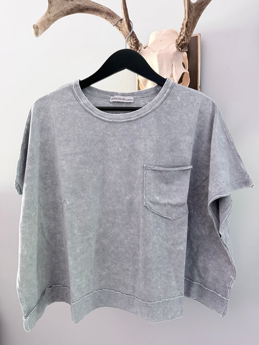 Snow Washed Pocket Tee
