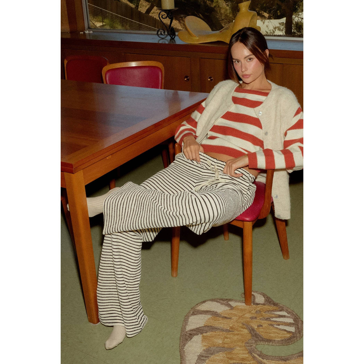 Striped Wide Leg Pants