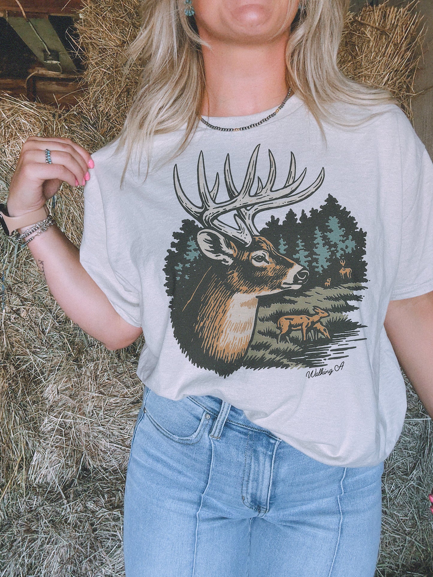 IN THE WOODS CREW or TEE