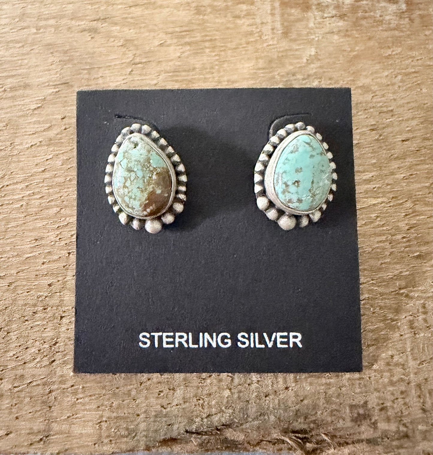#8 and Sterling Silver Stud Earrings