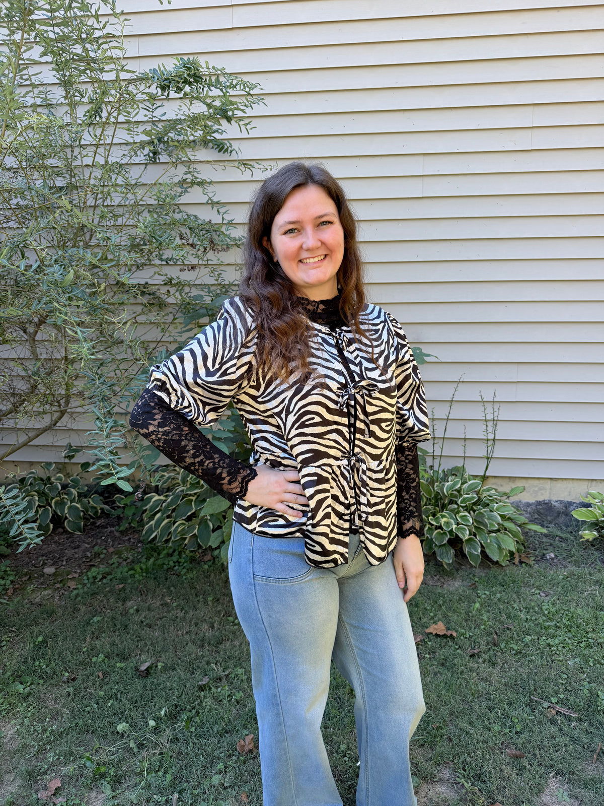 Cowgirl Safari Tie Top