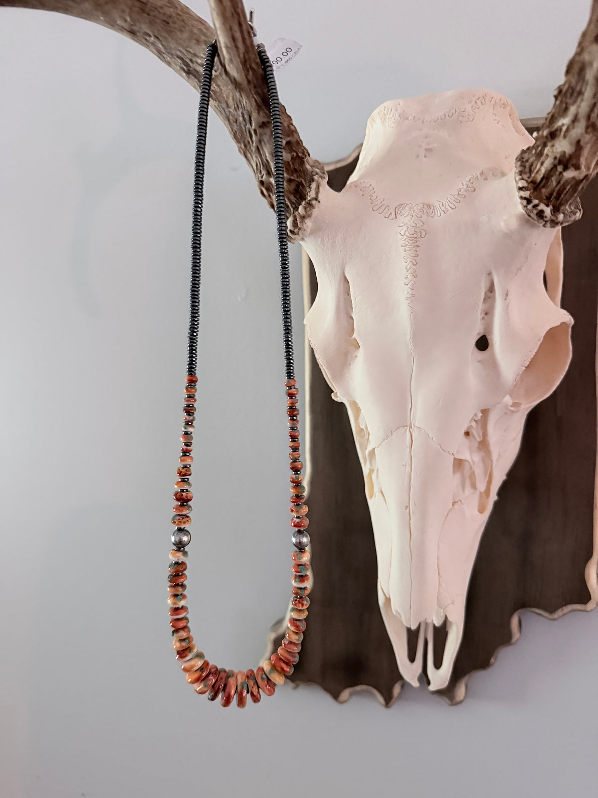 Desert Mojave Graduated Disk and Sterling Pearl Necklace