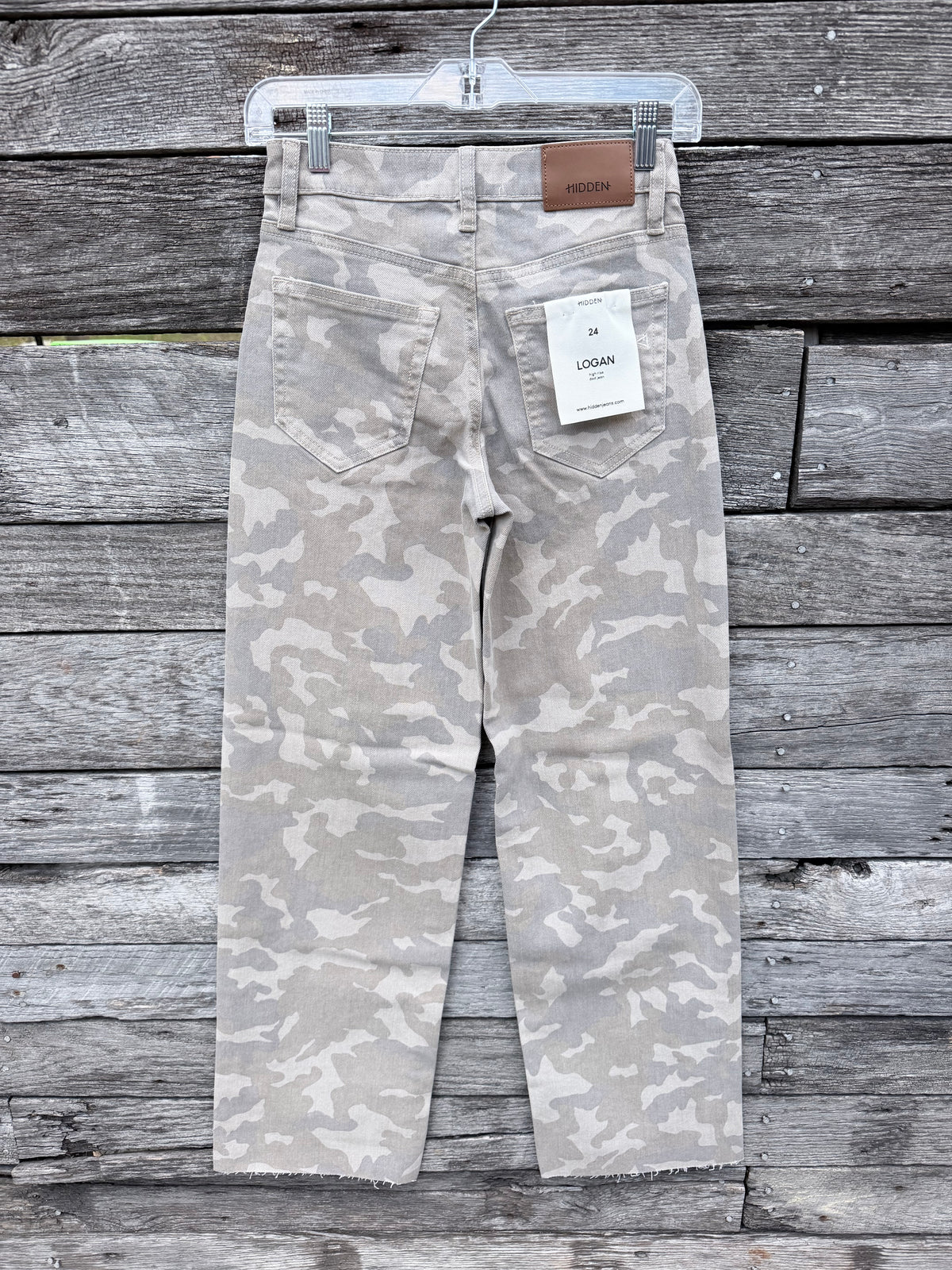 Tan Camo High Rise Dad Jeans