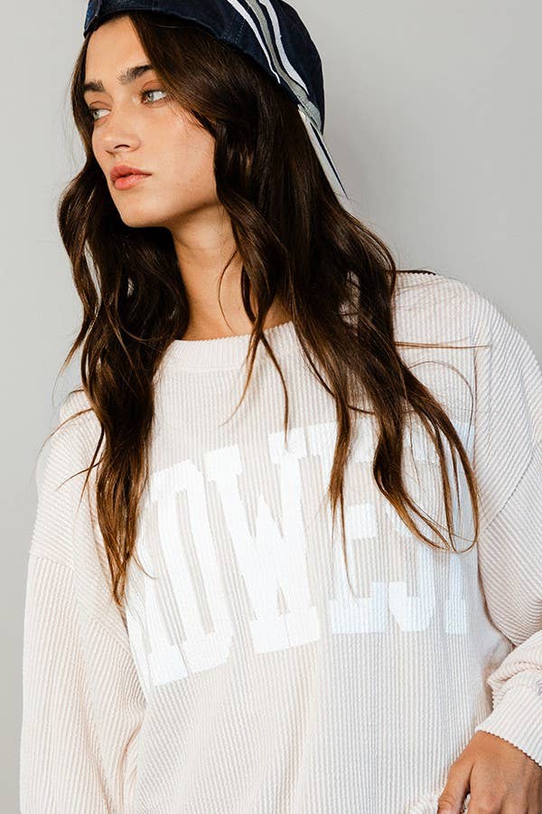 MIDWEST Comfy Oversize Graphic Sweatshirt, Gameday
