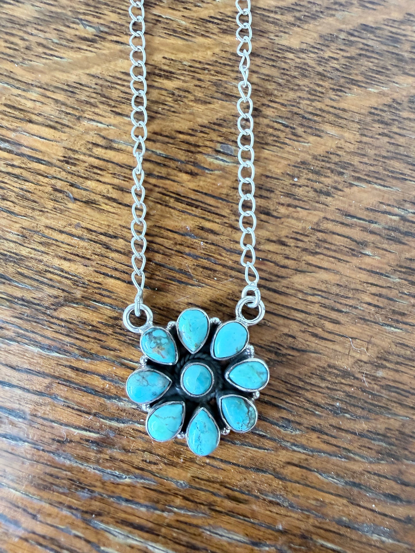 Kingman Turquoise and Sterling Silver Necklace
