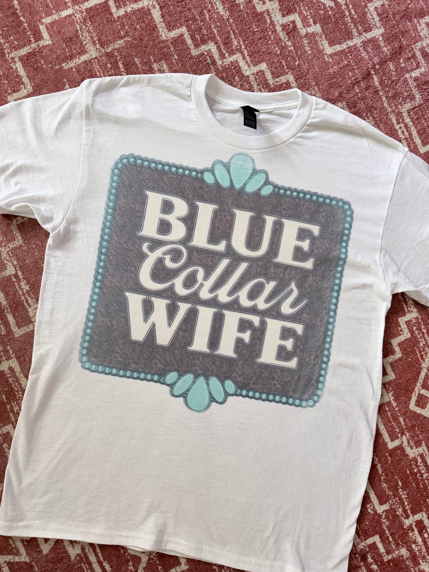 Leopard Blue Collar Wife Tee