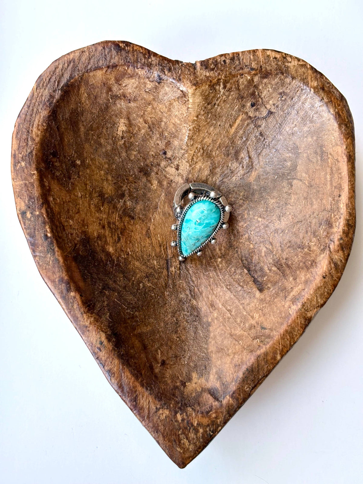 Western Style Teardrop Turquoise Stone Stretch Ring