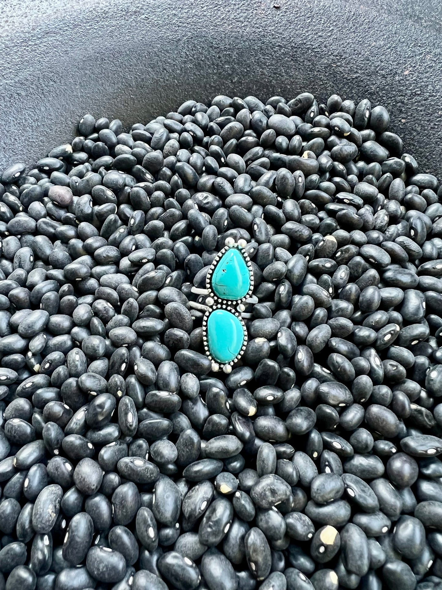 Double Stone Turquoise ring