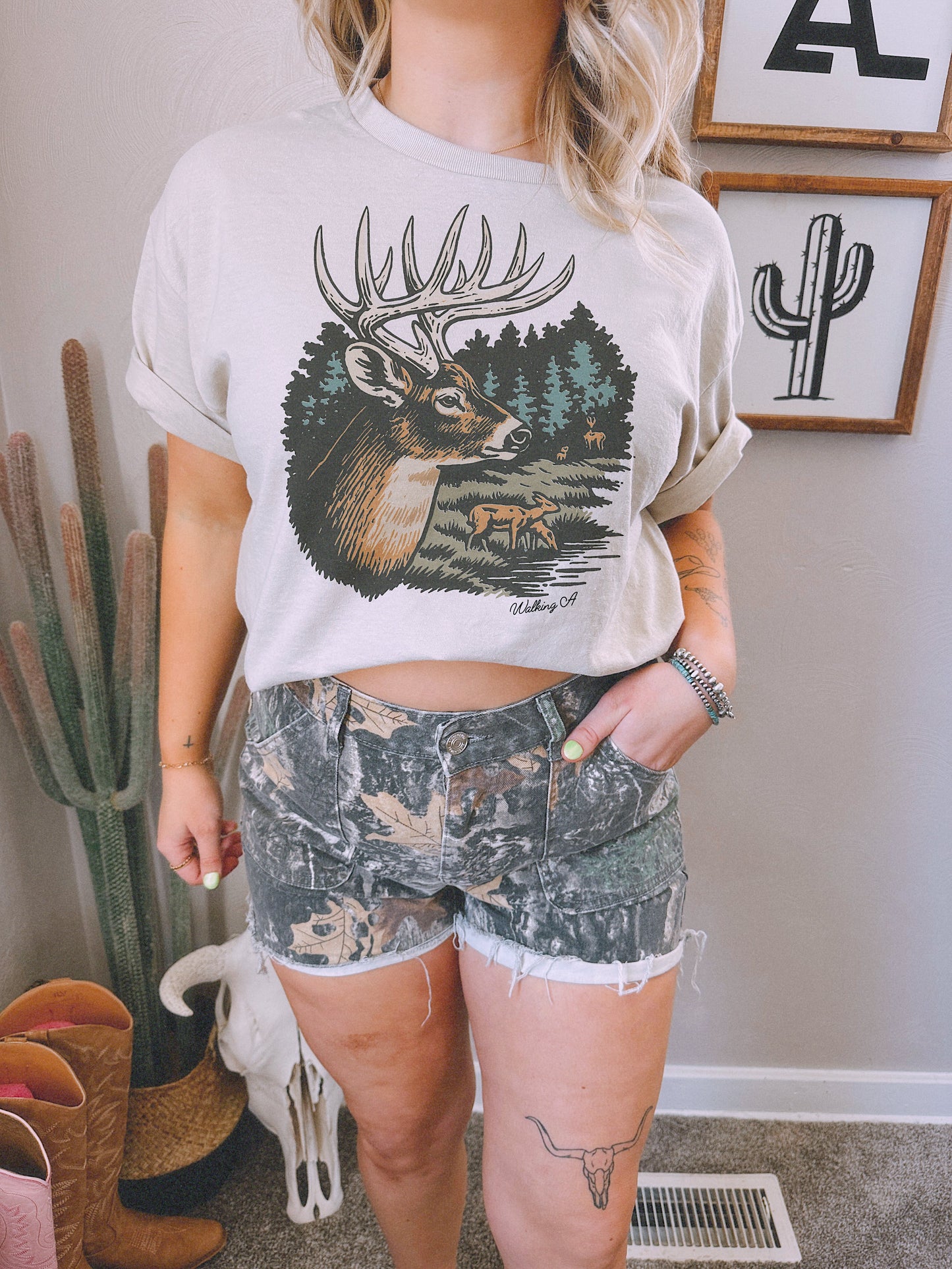 IN THE WOODS CREW or TEE
