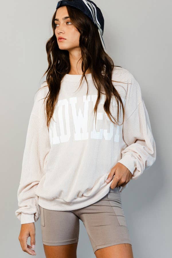 MIDWEST Comfy Oversize Graphic Sweatshirt, Gameday