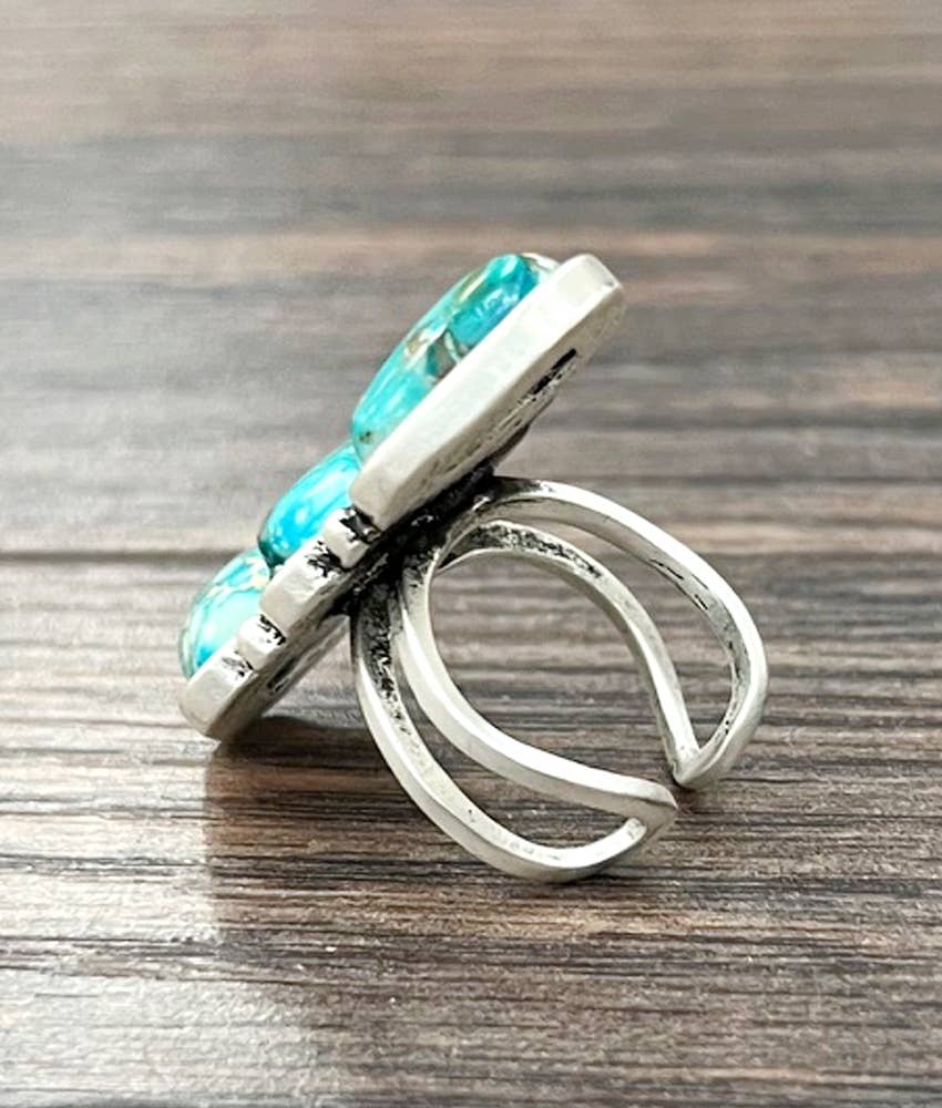 750541, Gemstone Adjustable Ring
