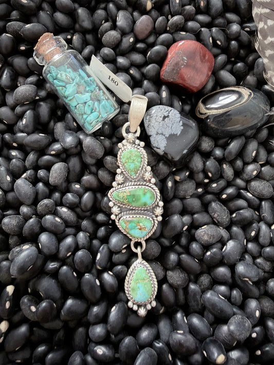 Sonoran Mountain 4 Stone Sterling Pendant-126