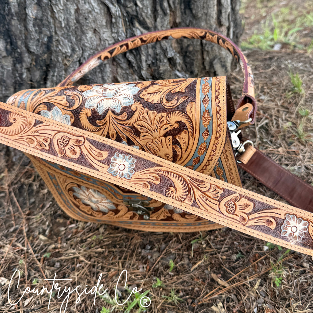 Stella Tooled Leather Handbag by Countryside