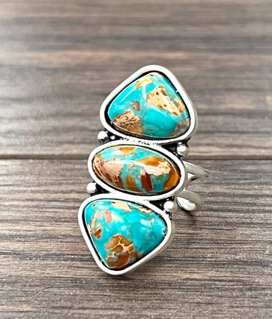 750542, Gemstone Adjustable Ring